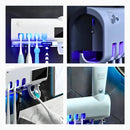 Suporte Dipenser Com Esterilizador UV Porta Escova e Pasta de Dente